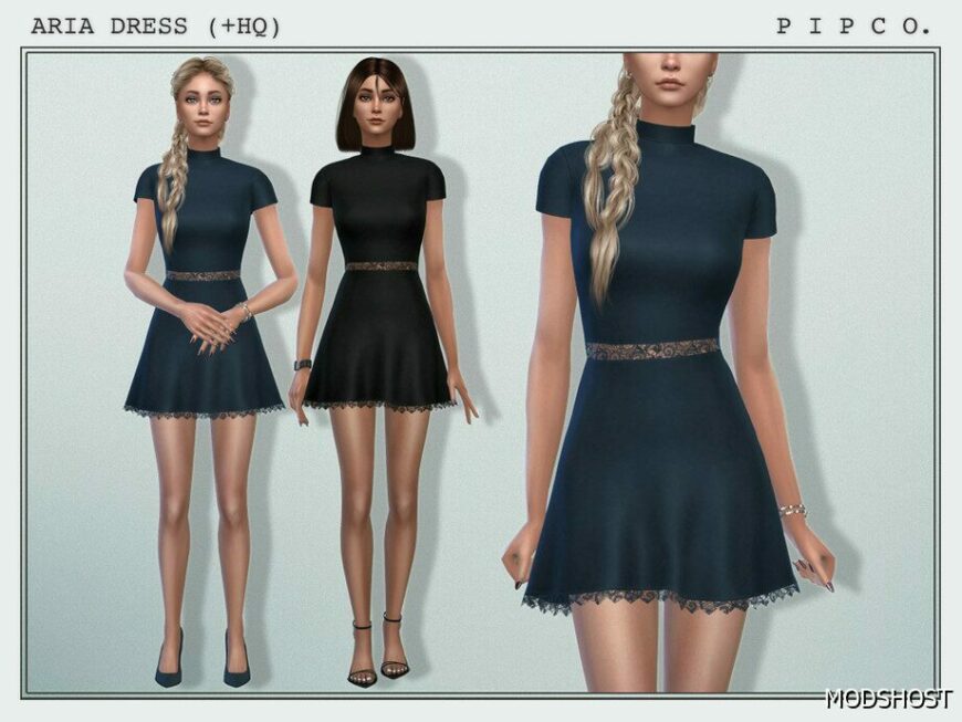 Sims 4 Formal Clothes Mod: Aria Dress. (Featured)