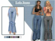 Sims 4 Female Clothes Mod: Lola Jeans (Featured)