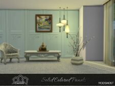 Sims 4 Wall Mod: Solid Colored Panels (Featured)
