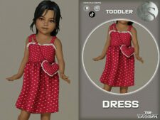 Sims 4 Female Clothes Mod: Toddler Outfit 431 – Dress (Image #2)