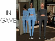 Sims 4 Elder Clothes Mod: Ruth – Yoga Time SET (Featured)