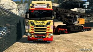 ETS2 Scania Mod: Mega Transporter Skin for Scania S by Player Thurein 1.50 (Featured)