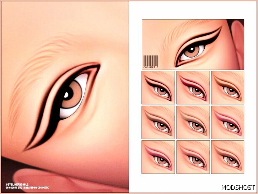 Sims 4 Female Makeup Mod: Eyeliner N347 L2 (Featured)