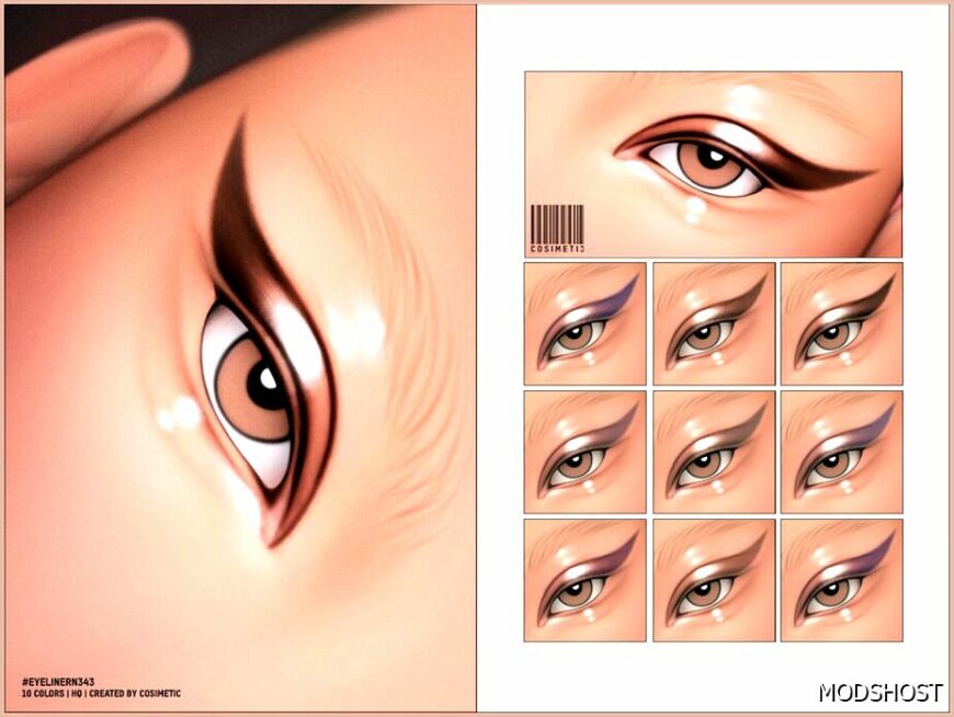 Sims 4 Eyeliner Makeup Mod: with EYE Gloss N343 (Featured)