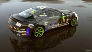 GTA 5 Ford Vehicle Mod: 2019 Ford Mustang GT Formula Drift Monster Energy (Image #2)