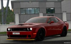 ETS2 Dodge Car Mod: Challenger SRT Hellcat Widebody 2018 V1.9 1.50 (Featured)