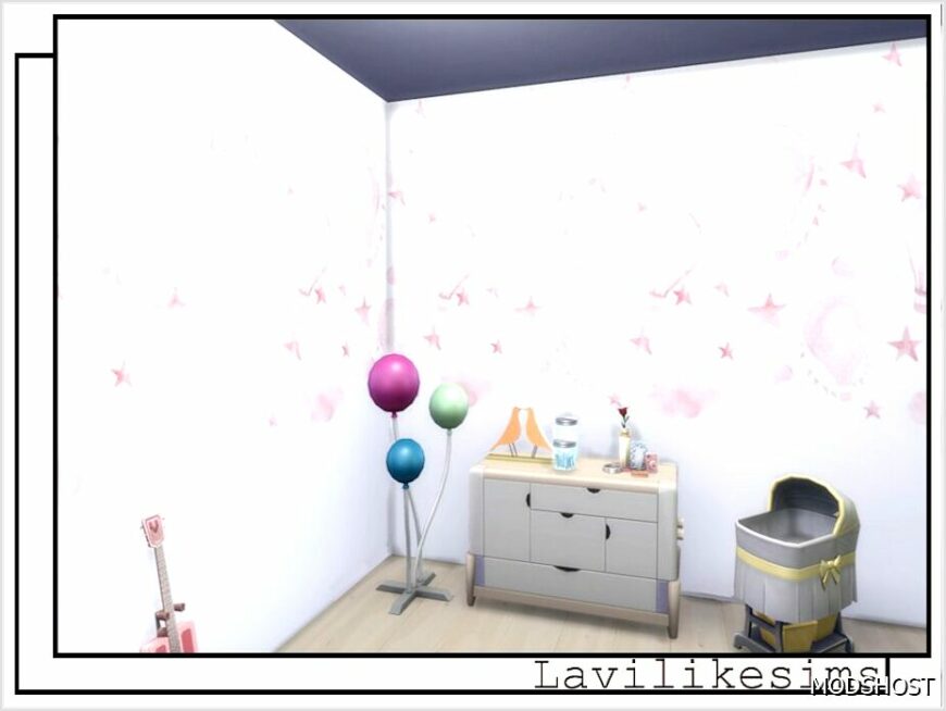Sims 4 Wall Mod: HOT AIR Balloons Mural (Featured)