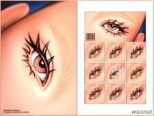 Sims 4 Female Makeup Mod: 2D Eyelashes N120 (Featured)