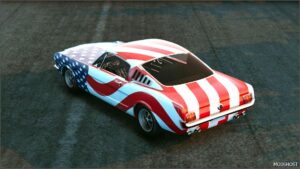 GTA 5 Ford Vehicle Mod: Mustang Fastback Stars and Stripes (Image #5)