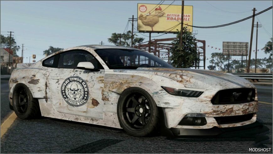 GTA 5 Ford Vehicle Mod: 2015 Ford Mustang Doomsday Chariot (Featured)
