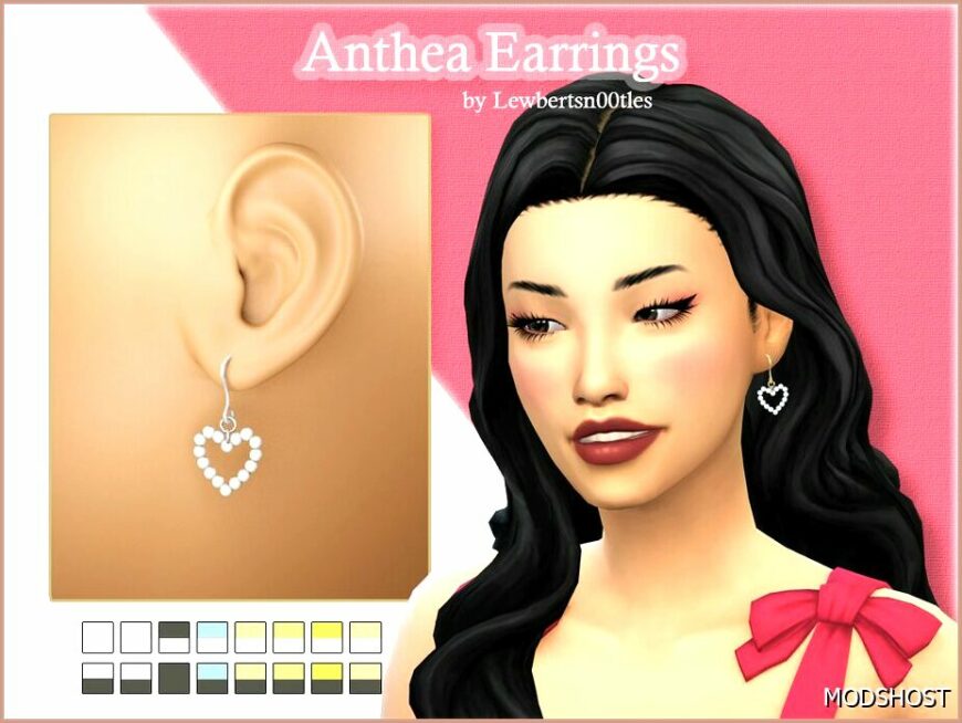 Sims 4 Female Accessory Mod: Anthea Earrings (Featured)