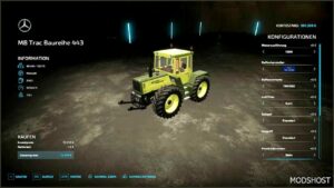 FS22 Tractor Mod: MB Trac 443 (Image #4)