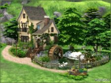 Sims 4 House Mod: Amethyst Falls Cottage (NO CC) (Image #2)
