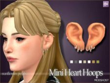 Sims 4 Female Accessory Mod: Mini Heart Hoops (Featured)