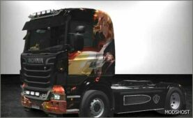 ETS2 Scania Mod: Rengoku Skin of Kimetsu NO Yaiba/Demon Slayer for Scania R 1.50 (Featured)