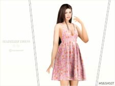 Sims 4 Adult Clothes Mod: Madelief Dress (Image #2)