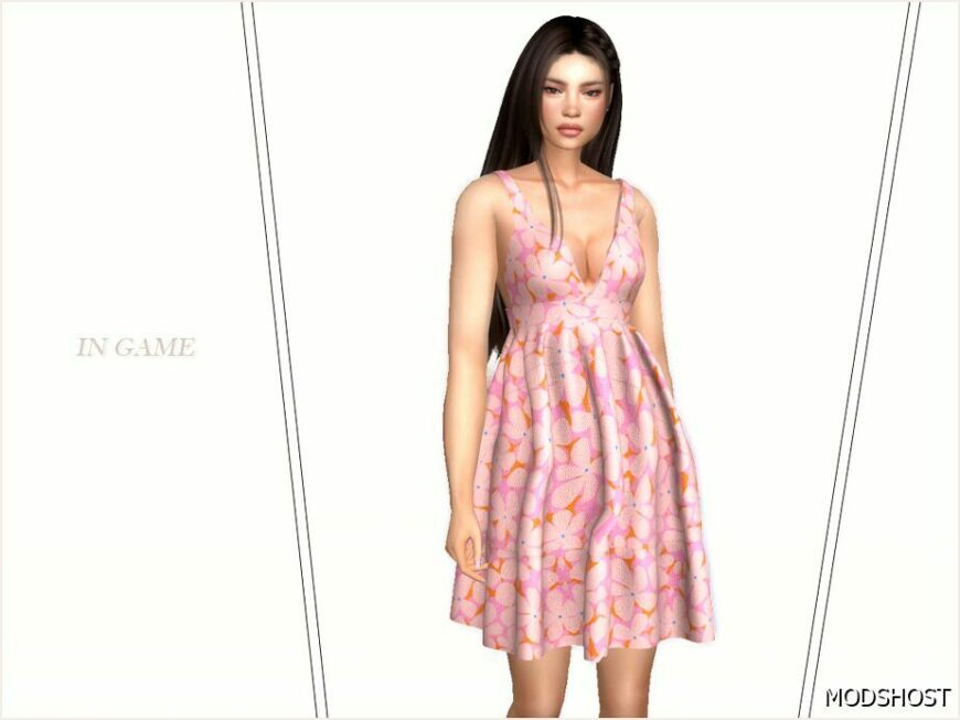 Sims 4 Adult Clothes Mod: Madelief Dress (Featured)