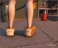 GTA 5 Player Mod: Cutesy Loaf Slippers for MP Female (Featured)