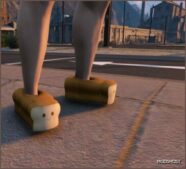 GTA 5 Player Mod: Cutesy Loaf Slippers for MP Female (Image #2)