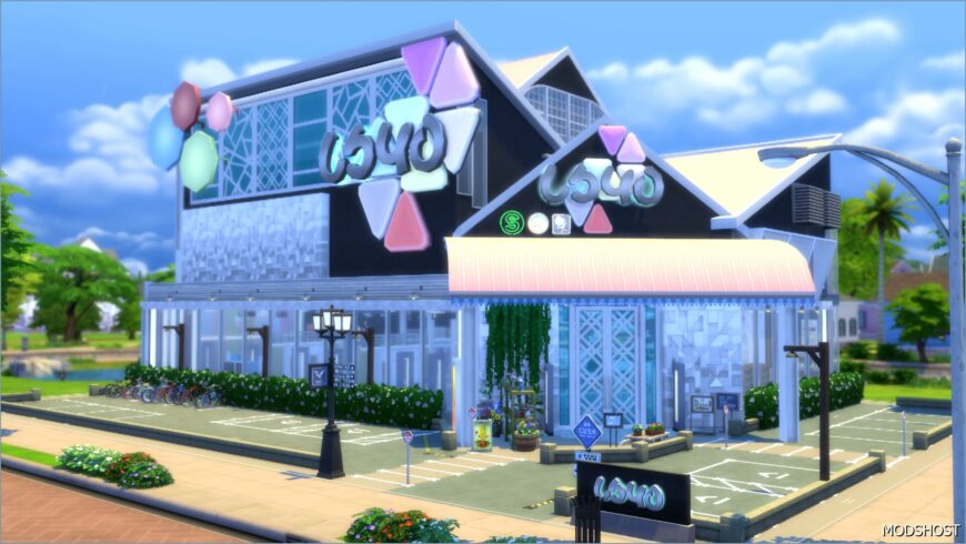 Sims 4 House Mod: Simsbury's Supermarket (No CC) (Featured)
