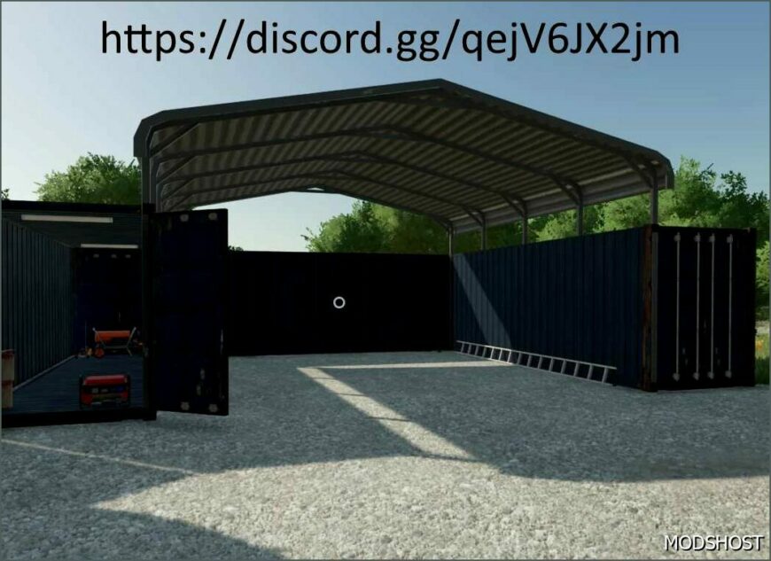 FS22 Mod: Placeable Container Shelter (Featured)