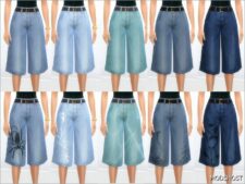 Sims 4 Elder Clothes Mod: Baggy Jorts for Female (Image #2)
