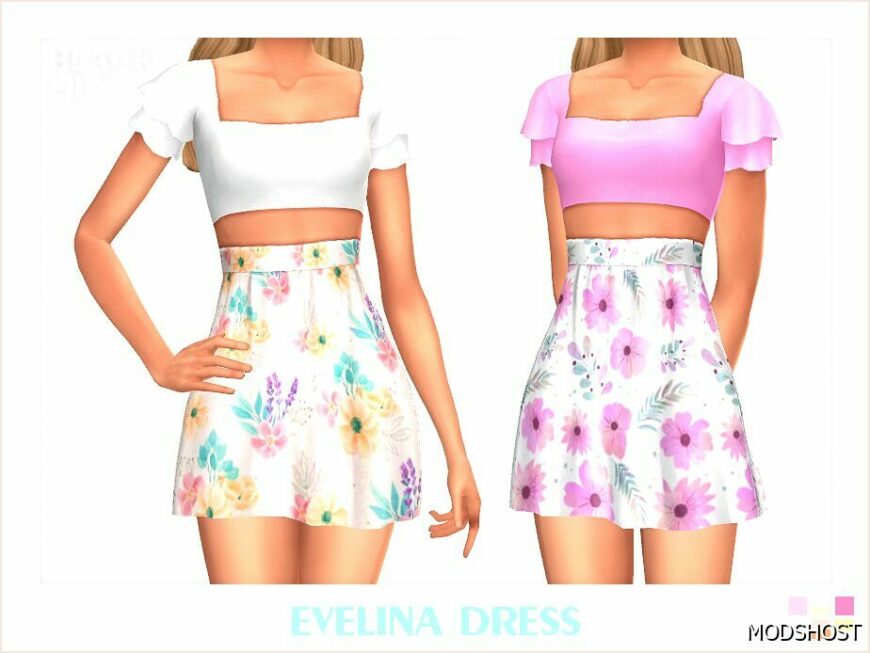 Sims 4 Female Clothes Mod: Evelina Dress (Featured)