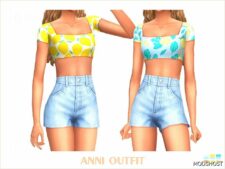 Sims 4 Teen Clothes Mod: Anni Outfit (Featured)