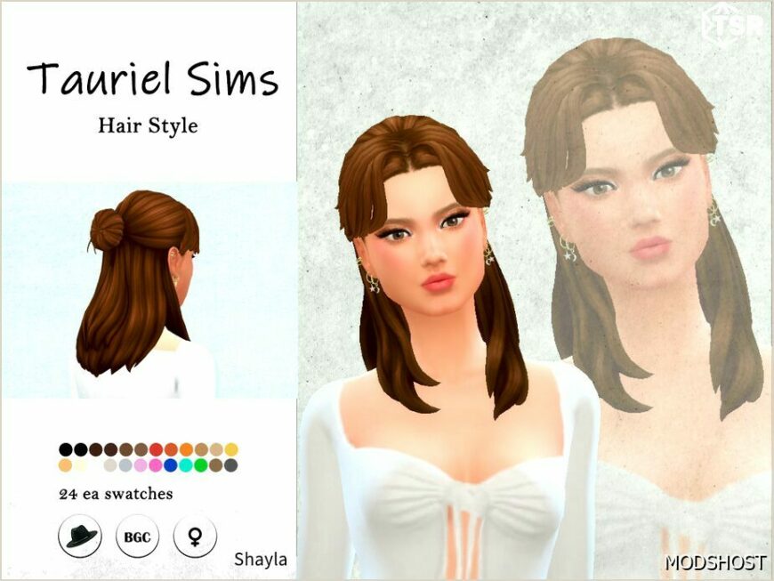 Sims 4 Female Mod: Shayla Hairstyle (Featured)