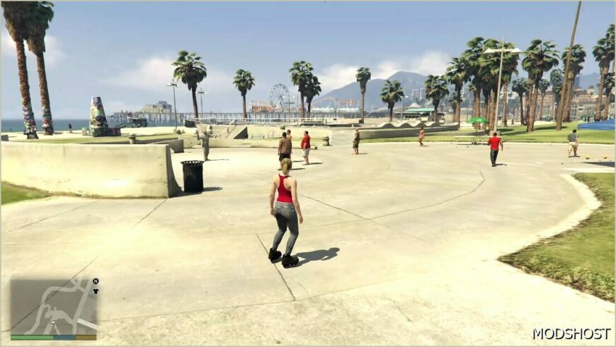 GTA 5 Script Mod: Usable Roller Blades and ICE Skates (Featured)