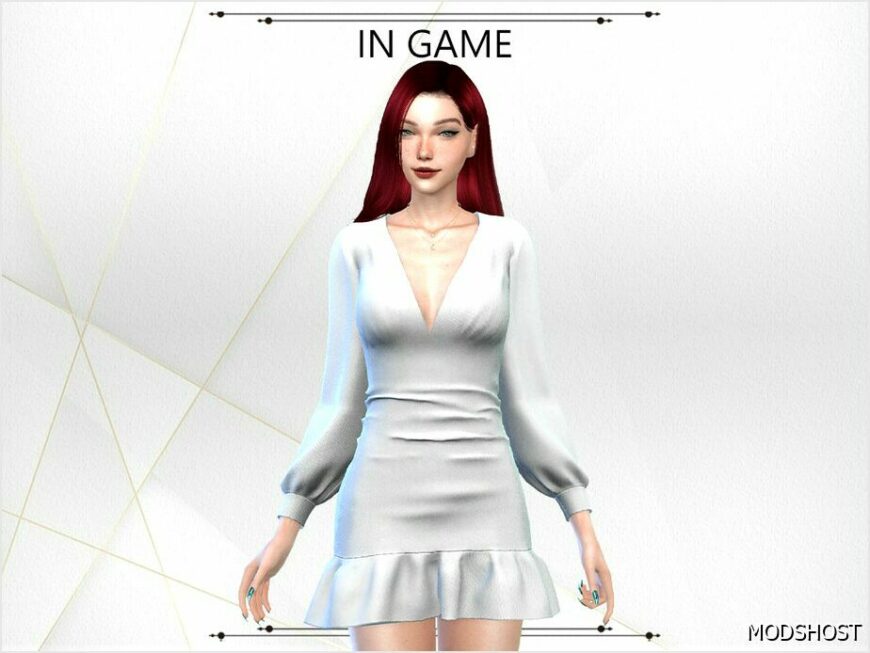Sims 4 Elder Clothes Mod: Deborah Dress (Featured)