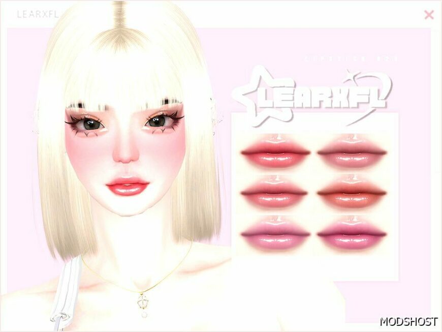 Sims 4 Lipstick Makeup Mod: Learxfl Lipstick N25 (Featured)