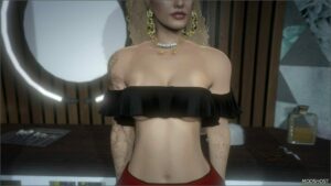GTA 5 Player Mod: Flowy Crop TOP for MP Female (Image #2)