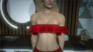 GTA 5 Player Mod: Flowy Crop TOP for MP Female (Image #3)