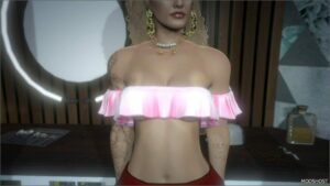 GTA 5 Player Mod: Flowy Crop TOP for MP Female (Image #5)