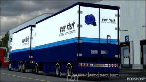 ETS2 Scania Truck Mod: R450 + Trailer VAN Herk V14.0 (Image #2)