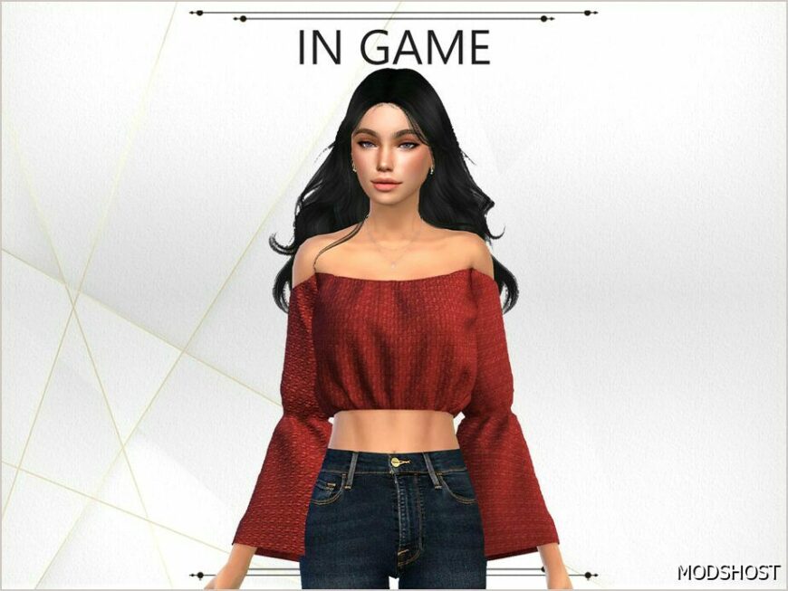 Sims 4 Female Clothes Mod: Joel TOP (Featured)