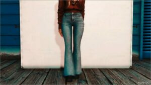 GTA 5 Player Mod: Flared Jeans for MP Female (Image #2)