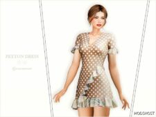 Sims 4 Dress Clothes Mod: Peyton Dress (Image #2)