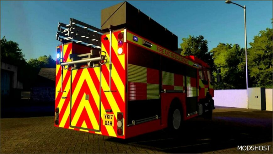 FS22 Volvo Vehicle Mod: 2017 Volvo FL UK Fire Service (Featured)