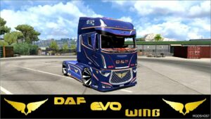 ETS2 DAF Truck Mod: EVO Wing V12 1.50 (Featured)