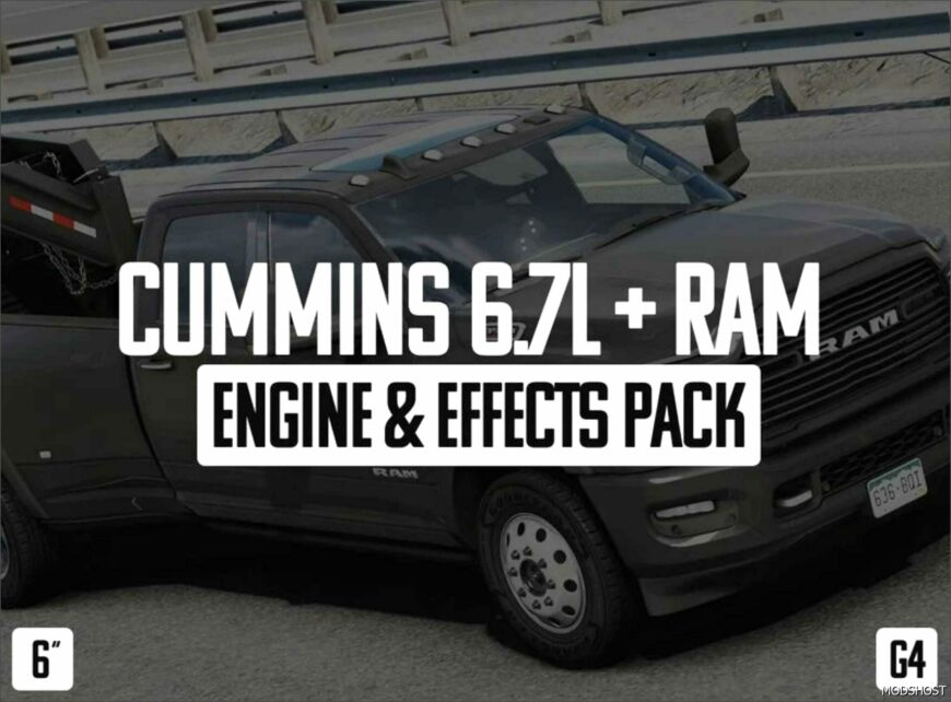 ATS Cummins Part Mod: 6.7L + RAM Engine & Effects Pack 1.50 (Featured)
