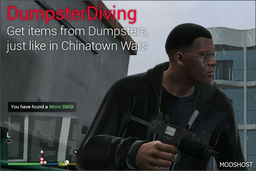 GTA 5 Script Mod: Dumpster Diving: Loot Dumpsters for Cash, Weapons OR Trash V4.0 (Featured)
