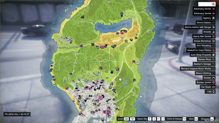 GTA 5 Mod: Colored Map and Mini Map for GTA 1.69 Update V1.1 (Featured)