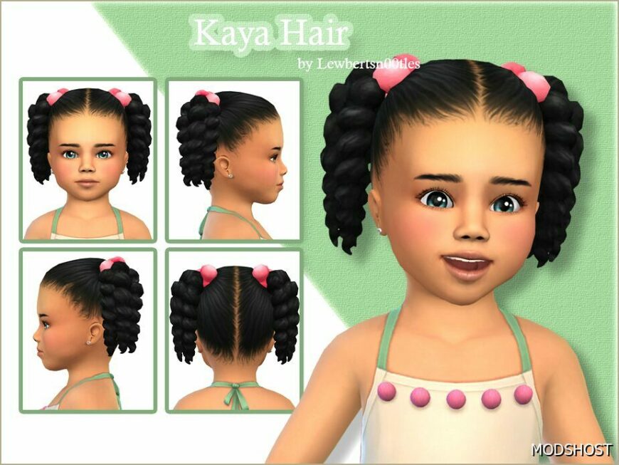 Sims 4 Female Mod: Kaya Hair – Toddler Version (Featured)