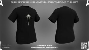 GTA 5 Player Mod: Rick Owens X Champion Pentagram T-Shirt | MP Male (Featured)