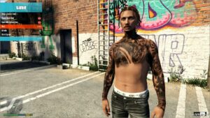 GTA 5 Tattoo Player Mod: Darkside Body Tattoo for MP Male (Image #2)