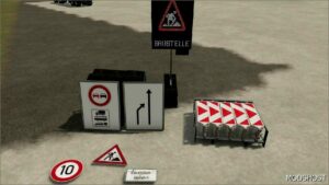 FS22 Placeable Mod: Construction Site Signs Pack 2 V2.0.0.1 (Featured)