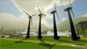 FS22 Placeable Mod: Wind Turbine Large V1.1 (Featured)