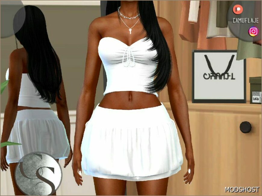 Sims 4 Elder Clothes Mod: TOP & Skirt SET – 433 (Featured)